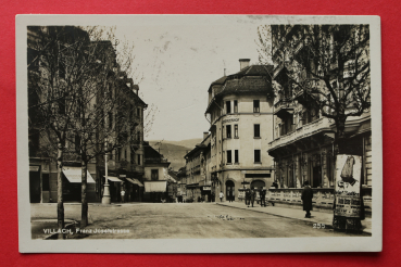 AK Villach / 1929 / Franz Josefstrasse / Straßenansicht / Wergung Kaffee / Kärnten